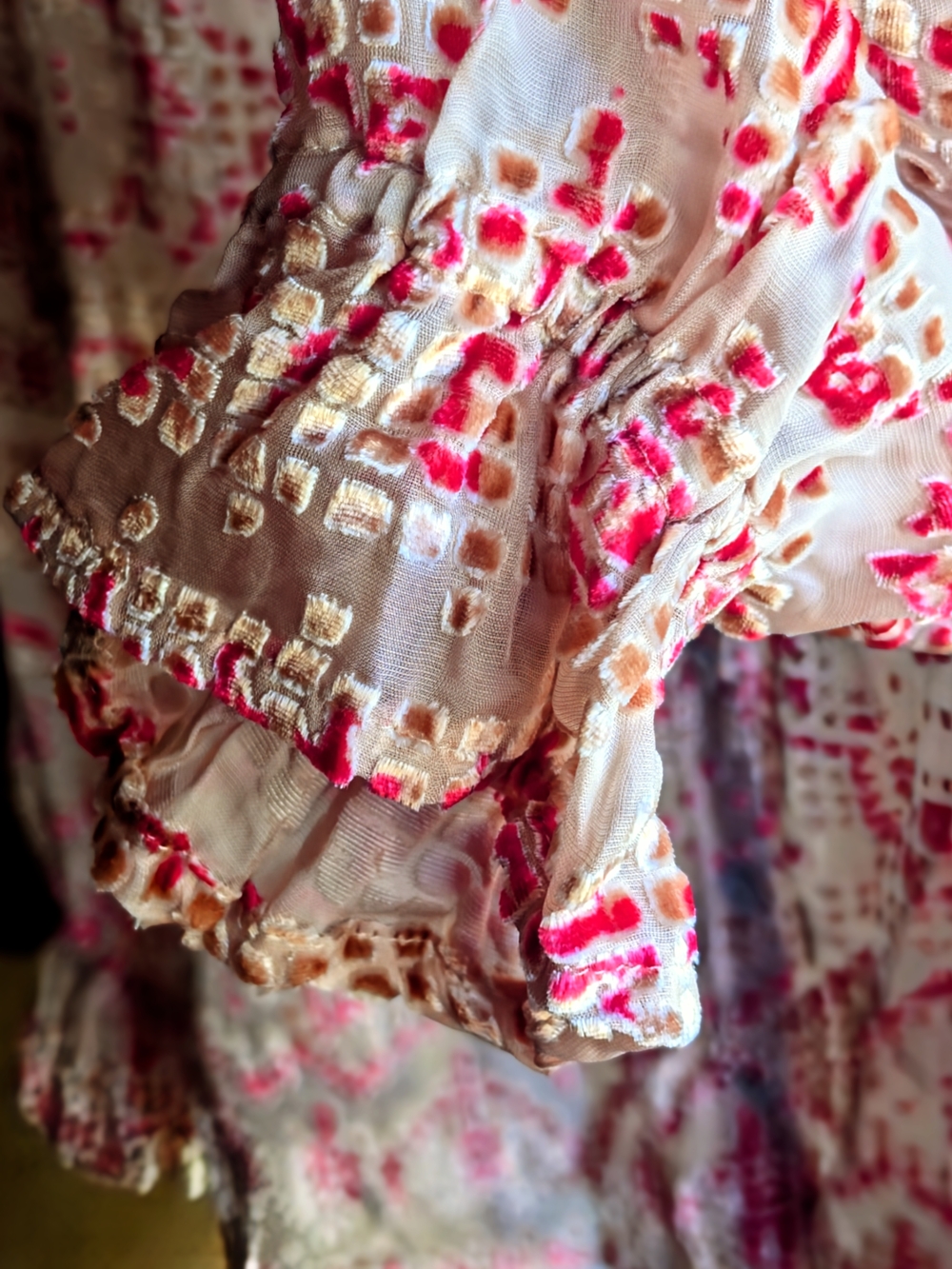 SUNDANCE Boho Silk-Blend Burnout Blouse - LG - NWOT - Picture 11 of 16